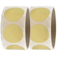 JAM Paper Round Circle Label Wafer Seals with Serrated Edges, 1 1/2, Gold, 2 packs of 100 (2263770g)-Gold