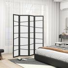 HOMCOM 4 Panel Freestanding Room Divider - White-Great for creating personal spaces or dividing up large rooms 
