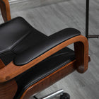 HOMCOM Office Chair with Removable Headrest and Wheels - Black-Equipped with five wheels for easy movement