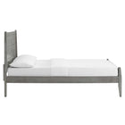 Modway Georgia Wood Queen Platform Bed - Grey-Queen Headboard and Footboard