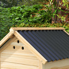 PawHut 36" H Wooden Duck Coop with Openable Roof and Double Doors - Natural-Made of fir wood with water-paint 