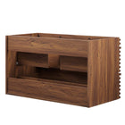Modway Render 36" Wall-Mount Bathroom Vanity Cabinet - Walnut-Full-Extension Drawers