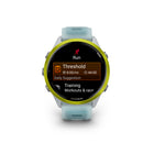Garmin Forerunner 570 Smartwatch - 47mm - Amp Yellow Aluminum with Translucent Whitestone/Turquoise Band-TRAINING STATUS - Using indicators such as HRV status, recent exercise history and VO2 max, get insight into training effectiveness with training status — and know whether you’re training productively, peaking or strained.