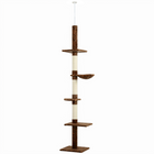 PawHut 8.5' Cat Climbing Tree - 5-Tier - Leopard Print-Five different tiers for your cat to sit, play, relax and sleep
