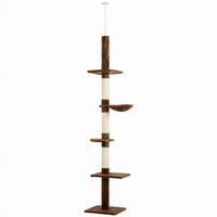 PawHut 8.5' Cat Climbing Tree - 5-Tier - Leopard Print-Five different tiers for your cat to sit, play, relax and sleep
