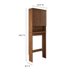 Modway Render Over the Toilet Bathroom Storage Cabinet - Walnut-Particleboard Construction