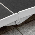 HOMCOM 8' Wheelchair Ramp with Non-Skid Layering - Black-1.4" (3.5 cm) high guardrails prevent the wheelchair from skidding if the ramp 