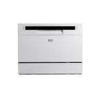 BLACK+DECKER Countertop Dishwasher - 6 Wash Programs - 6-Place Setting - White-6 Place Setting Capacity (Accommodates dinner plates up to 10")