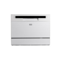 BLACK+DECKER Countertop Dishwasher - 6 Wash Programs - 6-Place Setting - White-6 Place Setting Capacity (Accommodates dinner plates up to 10")