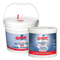 Certainty Plus Disinfectant Wipes - Unscented - 8" x 6" - 800 Wipe Roll with Bucket-Disinfectant Wipes