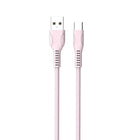Basic Tech 3ft Type-C Cable - Pink-Braided for extra Durability