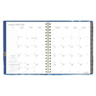 Blueline 17 Months Weekly/Monthly Planner - August to Dec - 9-1/4" H x 7"-1/4" W - Celestial Design - Bilingual-Monthly planner before each month
