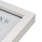 Gry Mattr Wood Photo Frame without Mat - White - 4" x 6"-Matte White Wood Frame