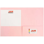 JAM Paper Premium Matte Coloured Cardstock Two-Pocket Presentation Folders - Baby Pink - 6 Pack-Quantity: 6 Folders per Pack | One for each subject & project