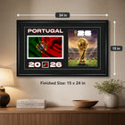 Frameworth Official FIFA World Cup 2026 Portugal Flag & Trophy Framed Print - 15" x 24"-6