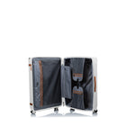 Champs Vintage III 3-Piece Hardside Luggage Set - Expandable - Ivory-Expansion on all 3 capability on all 3 cases