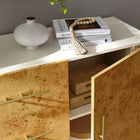 Modway Abel 59 Inch Burl Wood Sideboard Buffet TV Stand - White Bleached Burl-2 Doors and 3 Drawers
