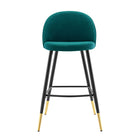 Modway Cordial Fabric Bar Stools - Teal - Set of 2-8