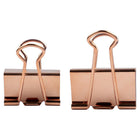JAM Paper Colourful Binder Clips Assortment - Medium & Large - Rose Gold - 27 Pack-Quantity: 25 Clips per Pack (15 Medium Clips & 12 Large Clips) | Durable and Reusable