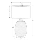 Monarch Specialties 26" H Contemporary Table Lamp - Ivory / Cream Shade / Cream Resin-The 3-way rotary switch with a maximum 100W bulb/120V outage (not included), allows you to adjust the light level from dim to bright helping to create the right ambiance in a room