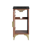 Modway Daylight 18" Bathroom Vanity - Black/Walnut-Solid Mango Wood