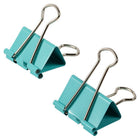 JAM Paper Colourful Binder Clips Assortment - Medium & Large - Teal - 27 Pack-Binder clips' strong hold keeps stacks of loose paper securely fastened together, without the risk of slipping or falling out