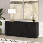Hudson&Canal Alston 68"W Buffet Table - Black Grain-Features easy assembly