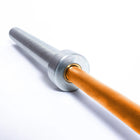 MotionGrey Olympic Barbell - Strength Training Weightlifting Bar for Squats, Deadlifts & Press - Orange-Features a 50mm sleeve diameter, compatible with most Olympic weight plates for versatile training