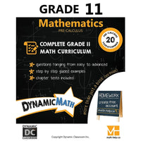 Dynamic Math Workbook Saskatchewan - Grade 11-Covers Saskatchewan Grade 11 Pre-calculus 20 Mathematics curriculum