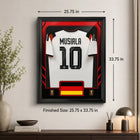Frameworth Official FIFA World Cup 2026 Germany Jamal Musiala Framed Replica Jersey - 25.75" x 33.75"-Arrives ready to hang and makes a standout gift for soccer fans and collectors.