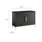 Modway Awaken 48" Bathroom Vanity - Black-Solid Wood and MDF Construction