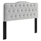 Modway Sophia Tufted Performance Velvet King/California King Headboard - Light Grey-Tufted King/California King Headboard