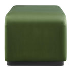 Modway Koda Performance Velvet Waterfall Ottoman - Black/Moss Green-Adjustable Foot Caps