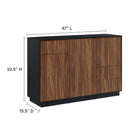 Modway Holden 47" Sideboard - Black Walnut-Wood Grain Laminate