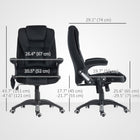 Vinsetto High Back Massage Executive Office Chair with 6-Point Vibration - Black-Velvet-feel fabric is breathable and comfortable