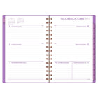 Mead 2027 Small Weekly/ Monthly Planner - 8-1/2" x 6" - Colour Pop Grape - Bilingual-Page size: 8-1/2" H X 5-1/2" W