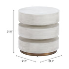Zuo Laha Side Table - Oak White-6