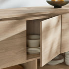 Modway Duval 62" Oval Sideboard - Light Oak-Non-Marking Foot Pads