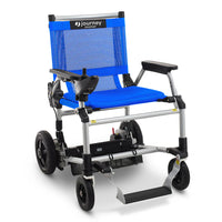 Journey Zoomer Lightweight Folding Power Chair - Blue-Lightweight folding power chair design supports portable everyday mobility