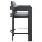 Modway Tahoe Outdoor Patio Aluminum Counter Stool - 36.5" - Grey-Removable Seat and Back Cushion