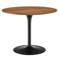 Modway Pursuit 40" Dining Table - Walnut Black-Modern Dining Table