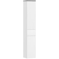 HOMCOM 71" Tall Slim Bathroom Storage Cabinet with Drawer - White-Tall bathroom cabinet ideal for narrow spaces