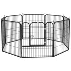 PawHut Heavy Duty 8-Panel Dog Playpen with Door for Medium Dogs - 31.5" H-An excellent romping ground and can also work as a partition