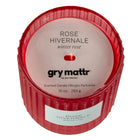 Gry Mattr Glass Candle - 10 oz - Winter Rose-Ribbed glass vessel adds a touch of texture