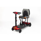 Monarch Genie Lightweight Folding Mobility Scooter - Red-Compact frame fits more easily into vehicle trunks and storage spaces