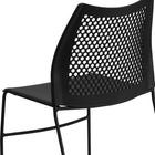 Flash Furniture HERCULES Series 661 lb. Capacity Black Sled Base Stack Chair with Air-Vent Back-Perforated Back allows air circulation