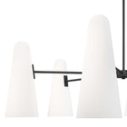 Modway Beacon 6-Light Chandelier - Opal Black-Professional Installation Required