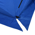 Outsunny 5-8 Person Pop-up Ice Fishing Shelter Tent - Blue-Two doors on opposite sides with heavy duty and smooth zippers for easy access 