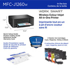 Brother Work Smart MFC-J1260W Wireless Colour Inkjet All-in-One Printer-At your side support. For customer service, visit us at www.brother.ca/support-center