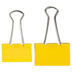 JAM Paper Colourful Binder Clips Assortment - Medium & Large - Yellow - 27 Pack-Quantity: 25 Clips per Pack (15 Medium Clips & 12 Large Clips) | Durable and Reusable